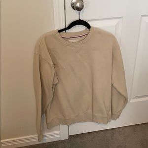 TNA beige crew neck